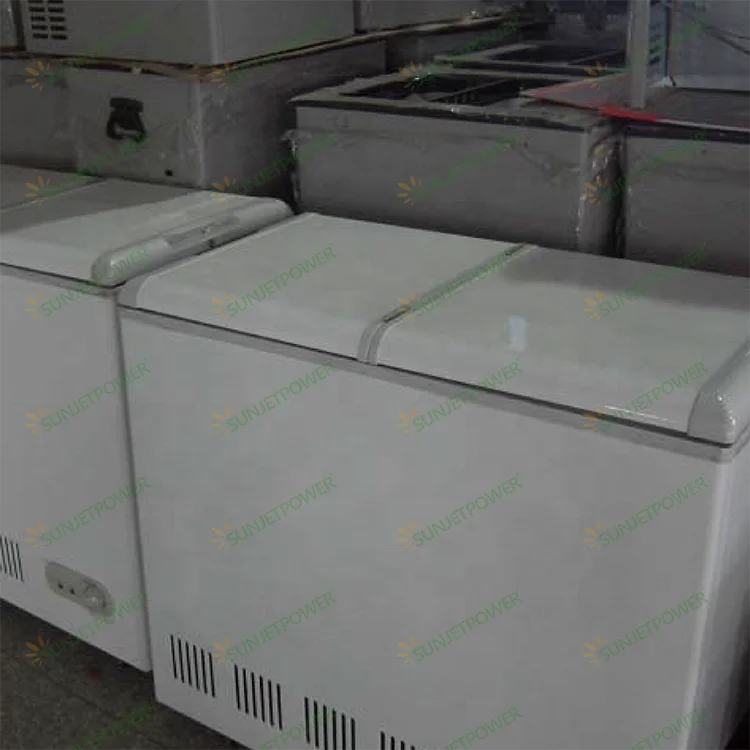 Factory 12V 24V DC 300L Solar Powered Deep Freezers with Solar Panel Home Commercial Chest Solar Freezer