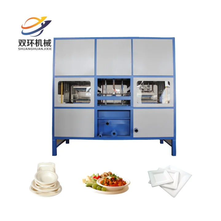 Full automatic Plant fiber tableware food container /lunch plate making machine