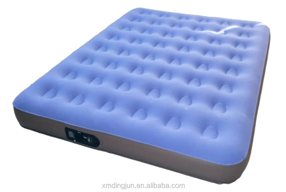 Flocked air bed,flocking PVC air bed, raised air bed