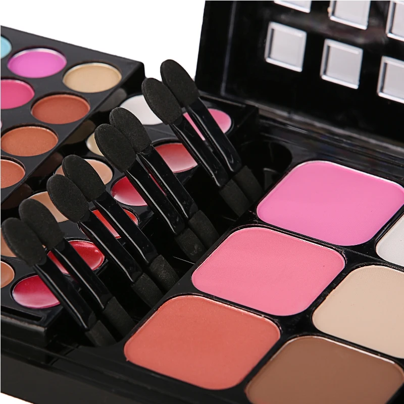Wholesale 78 colors Eyeshadow Face Foundation Blush Lipgloss Professional All In One Make Up Women Cosmetics Kit Makeup Set