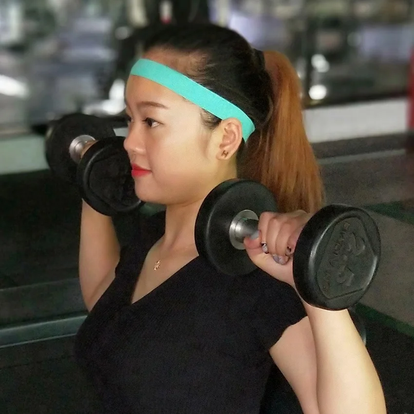 Wholesale Knitted Grip Sport Headband Yoga Elastic Hairband Workout Headband For Women