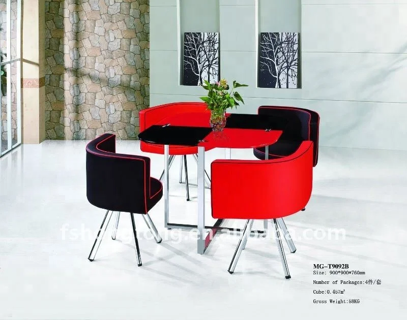 black and white tempered glass dinning table T9092A / glass dinner table /round dining table