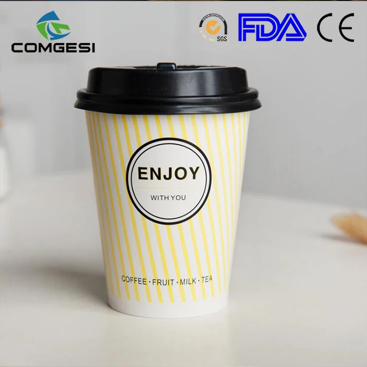 Wholesale Cups Disposable PE Coated Custom Paper Cups Coffee Cups Printed