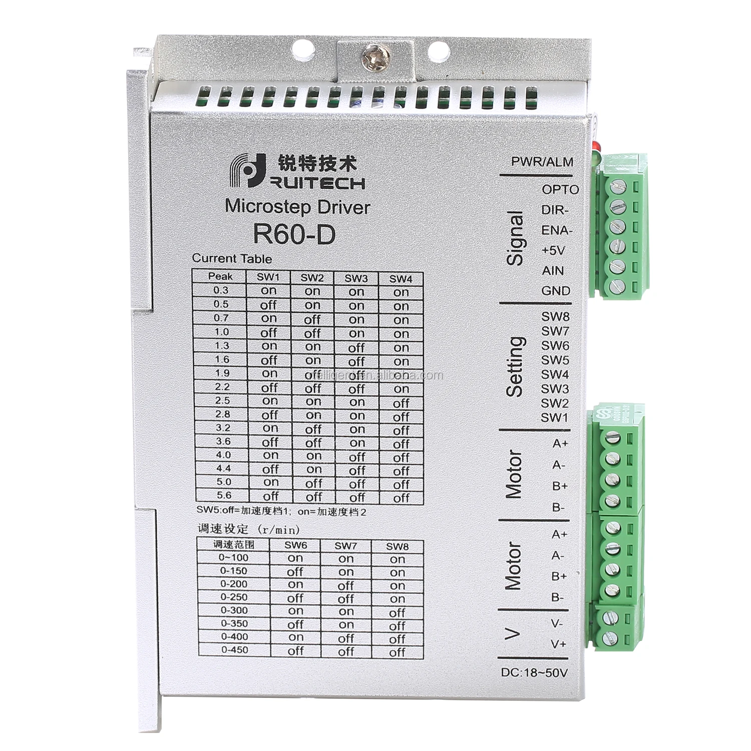 R60-D 2 оси ЧПУ Драйвер шагового двигателя 24 - 50VDC 0 3-5.6A шаговый мотор-диск с драйверами 1 шт. одного открывания консервной