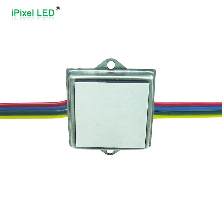 Multi color smart metal case pixel rgb led Square Module ws2801- 4LEDs