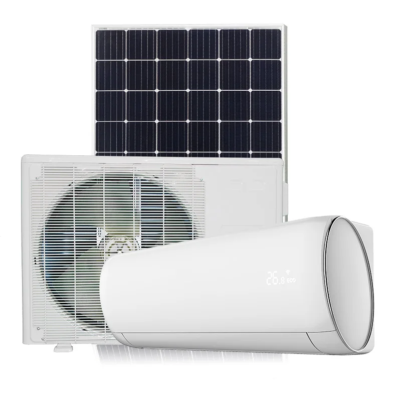 
On grid energy saving 12000BTU AC/DC Hybrid solar powered air conditioner 