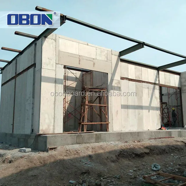 OBON Quick Assembly Modern Steel Structure Steel Frame + Cement Sandwich Panel Wall System Apartment 3 Years 8 Grade House Shop