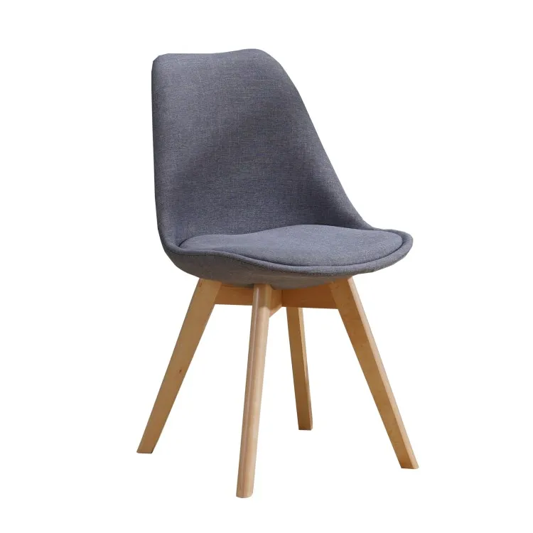 Fashion design hotel room fabric chair with wooden leg dining chair upholstered fabric visitor chair manufacture