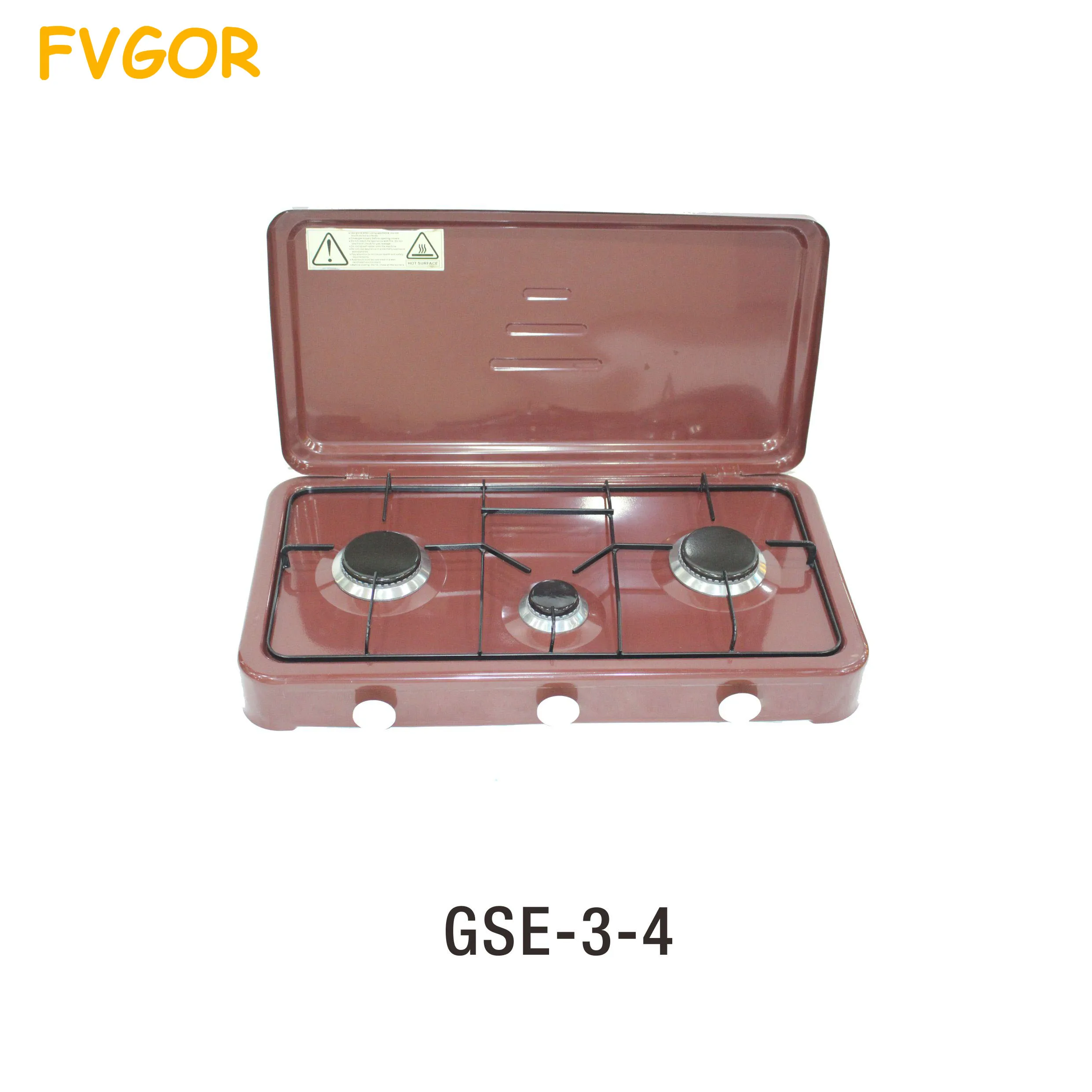 Spray coating white color Portable outdoor camping gas stove 3 burner