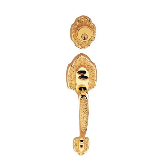 The middle east antique golden color zinc alloy door deadbolt big handle combo lock