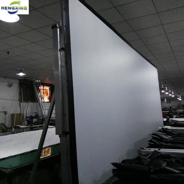 rear projection screen with Metallic Screen Fabric for fast fold screen
