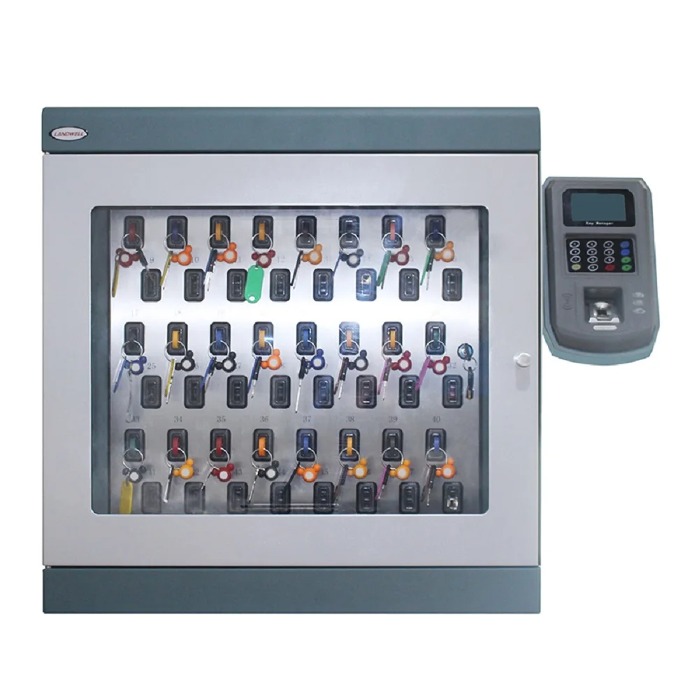 
LANDWELL OEM Custom Commercial Visual Toughened Glass Hanging Plate Fixed Collar Turnkey Intelligent Key Management Cabinet  (1600216338795)