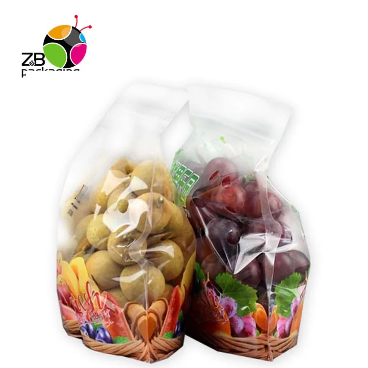 
Flexibility Ziplock Plastic Stock Fruit Gift Packaging Bag for Fresh Vegetable 