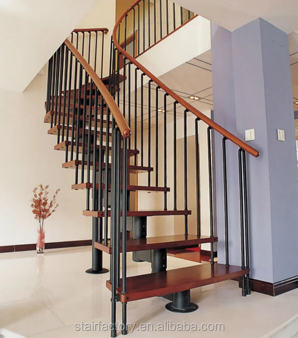 
Modern simple indoor stairs Used indoor solid wood treads stairs Easy installation of steel-wood staircase Loft stairs TS-383 