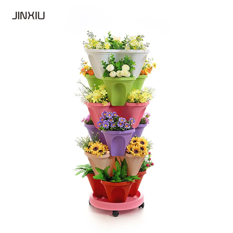 
strawberry outdoor planters plastic vertical garden pots 