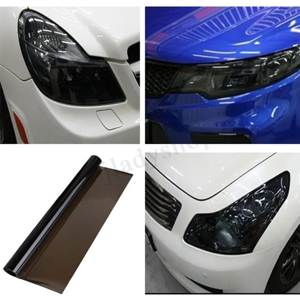 Factory price 0.3*9M Glossy Car Headlight Covers Headlight Tint Film