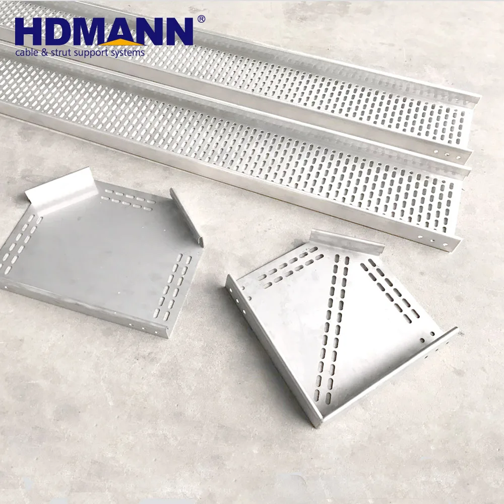 300mm 500mm Galvanized Steel Cable Tray / Hanging Cable Tray