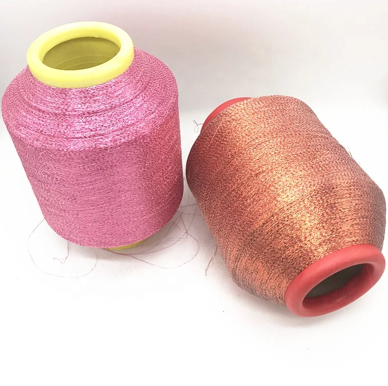 Mx type 1/100 12 micron 20D Golden Silver color polyester/ Nylon Metallic yarn