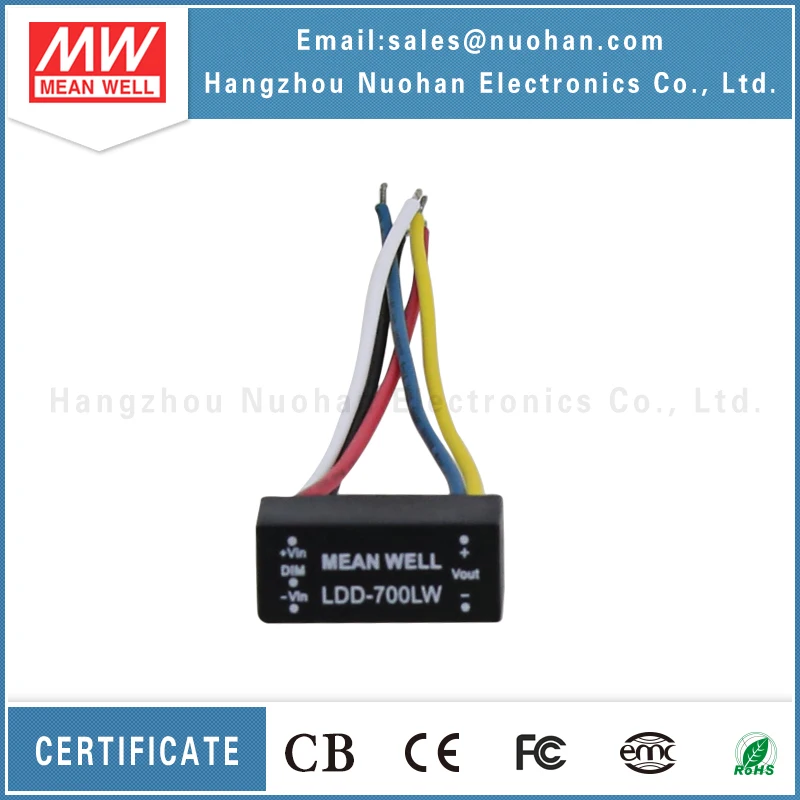 Mean well LDD-700LW DC DC waterproof led driver 700ma led driver