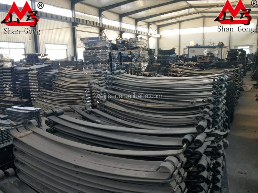 Production of European truck leaf springs Customized foreign trade automobile steel plate suspension