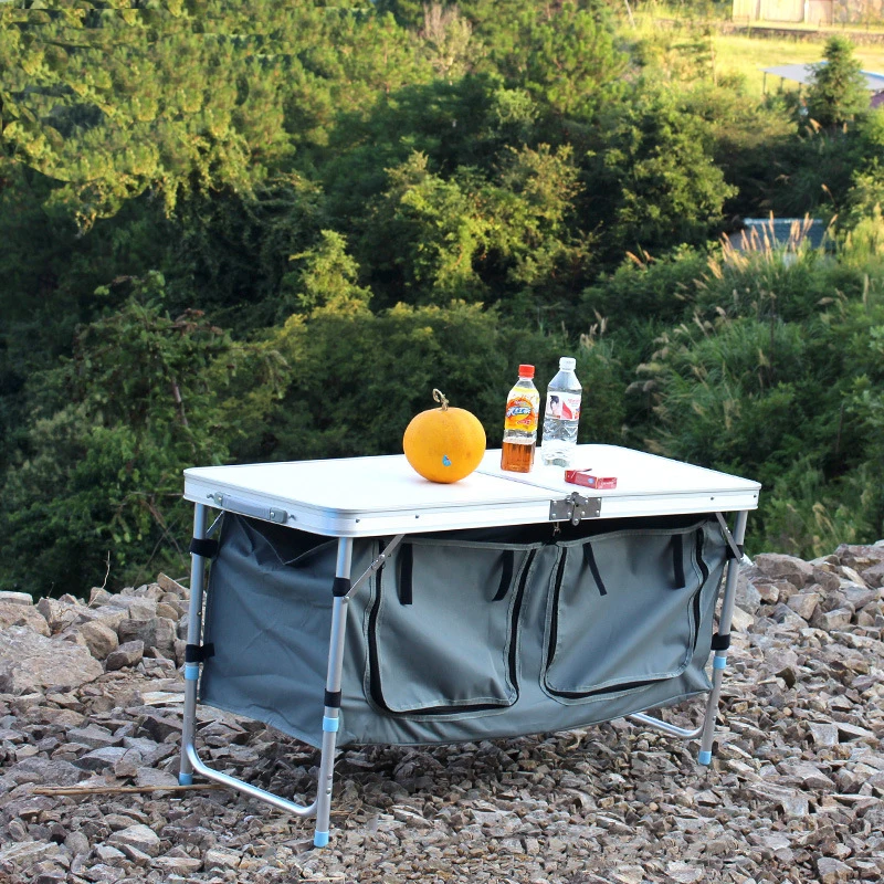 New outdoor mdf portable camping folding table with oxford bag furniture