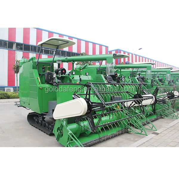 4LZ-5 Crawler Type Grain Combine Harvester Dual - Roll 1.5kg/s 3333-6000m2/h 0.75m3 2562mm 6350*2870*3100 65HP Blue