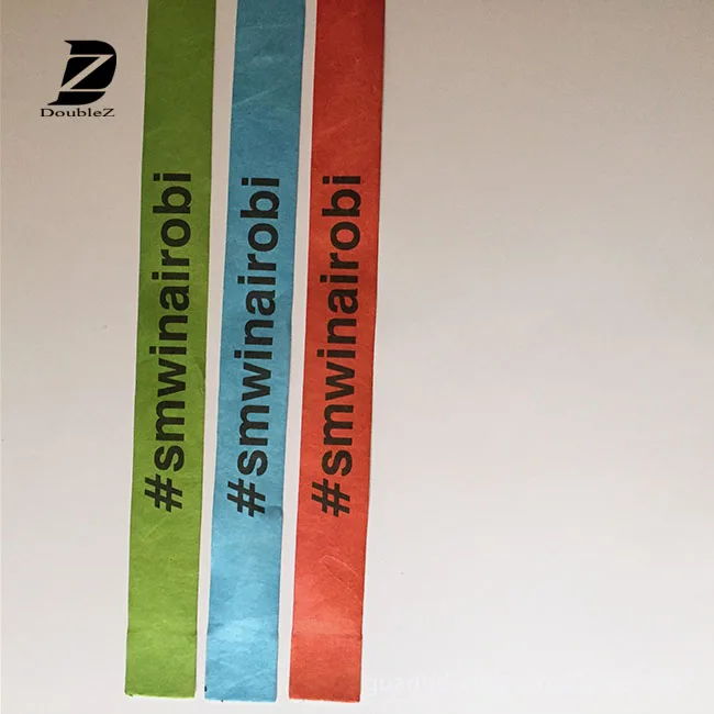 Новые рекламные бумажные браслеты Tyvek