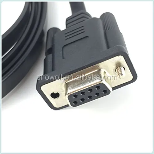 Vahicle OBD2 16PIN Flat-Noodle OBD2 16Pin to DB9 Serial Port Adapter Cable OBDII to DB9 16Pin M to DB9 F RS232 Cable for Car