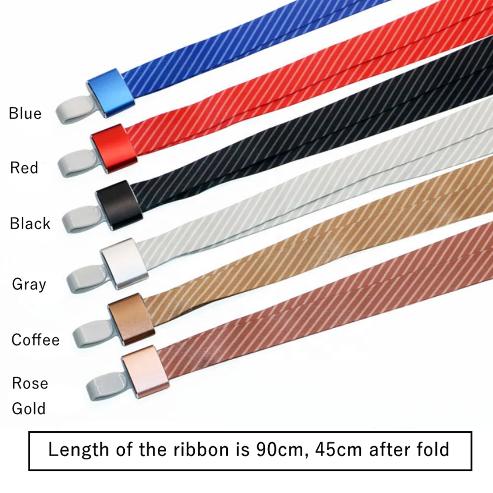 
Name badge holder Aluminum alloy ID card holer with ribbon for office working card 