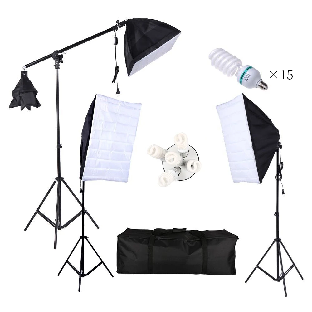 
5 Light head holder & 5070 softbo kit Photography tent set with 45W led photo studio bulb, light stand & carry bag 