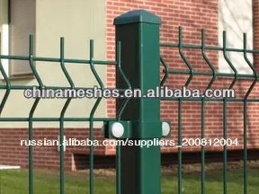 полимер сетка забора/соблазнительные сварные забор сетка/3 складки( sgs сертификат)/красочный порошок