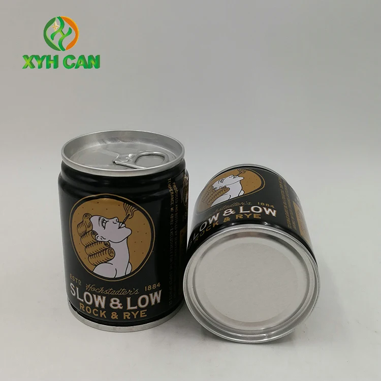 Hot Selling 100ml Eco-friendly Promotional Small Tin Can for Whisky Tea Coffee Wine Beverage Juice Packaging