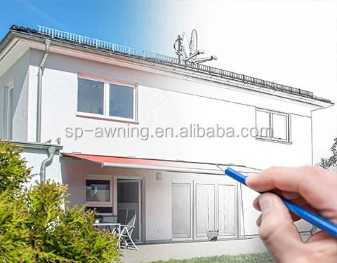 Adjustable small window and swimming pool awnings outdoor shade canopy