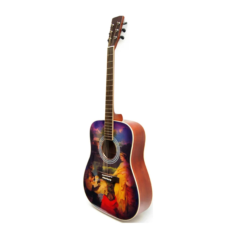 Kinglos 6 Strings acoustic with Pick Cheap Price pick custom mini amplifier Guitar