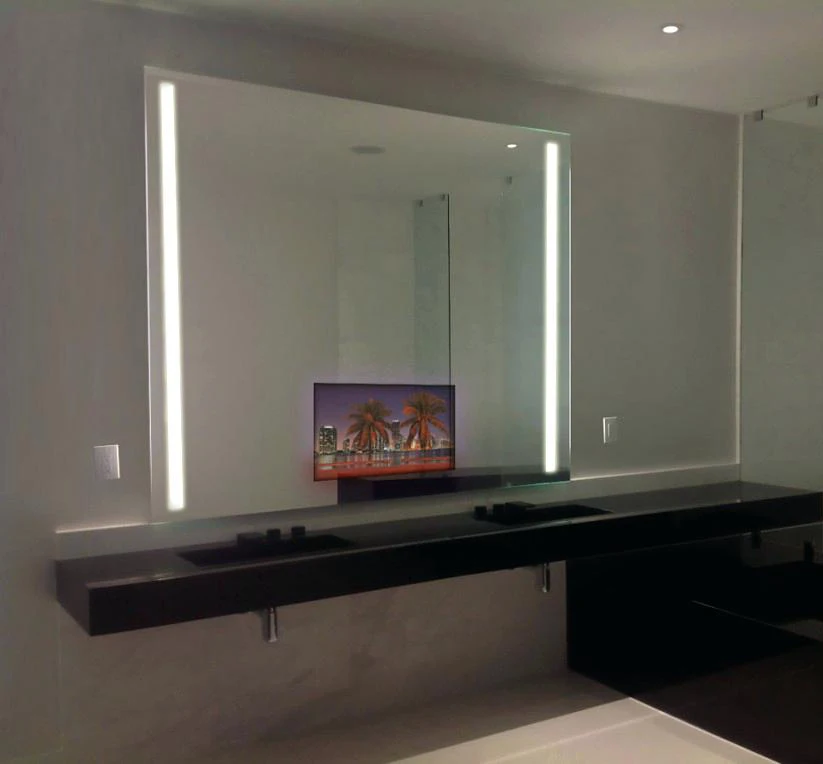 
2020 Hot Product Wholesale Wall Mounted Hotel Design Frameless Decorative LED Mirror TV Bathroom 