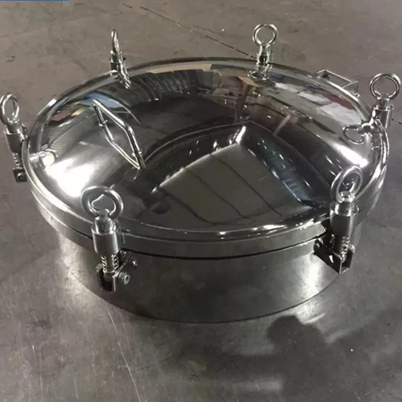
AISI316L 304 L Round Pressure Manhole with Perpheral Closing ring 