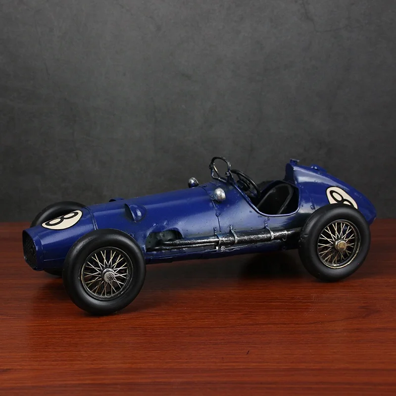 Iron Old Vehicle Classic Decorative Vintage Handmade Racing Car Models High Quality For Home Decoration Metal Craft Supplier