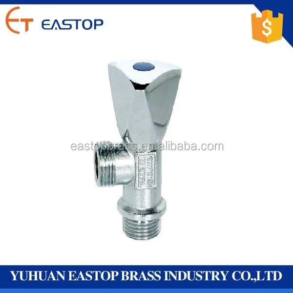 swivel toilet 90degree Brass shower angel valve with polished chrome plated with zinc handle for water oil gas