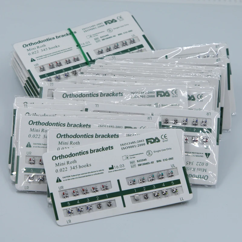 
orthodontic roth mesh base bracket 0.22dental stainless steel brace 