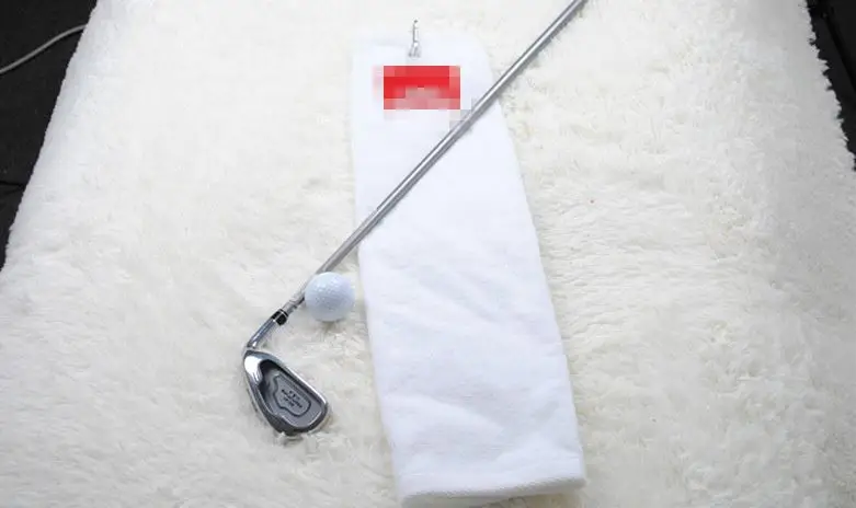 SG-005,Wholesale embroidery logo 100% cotton custom golf towel with hook