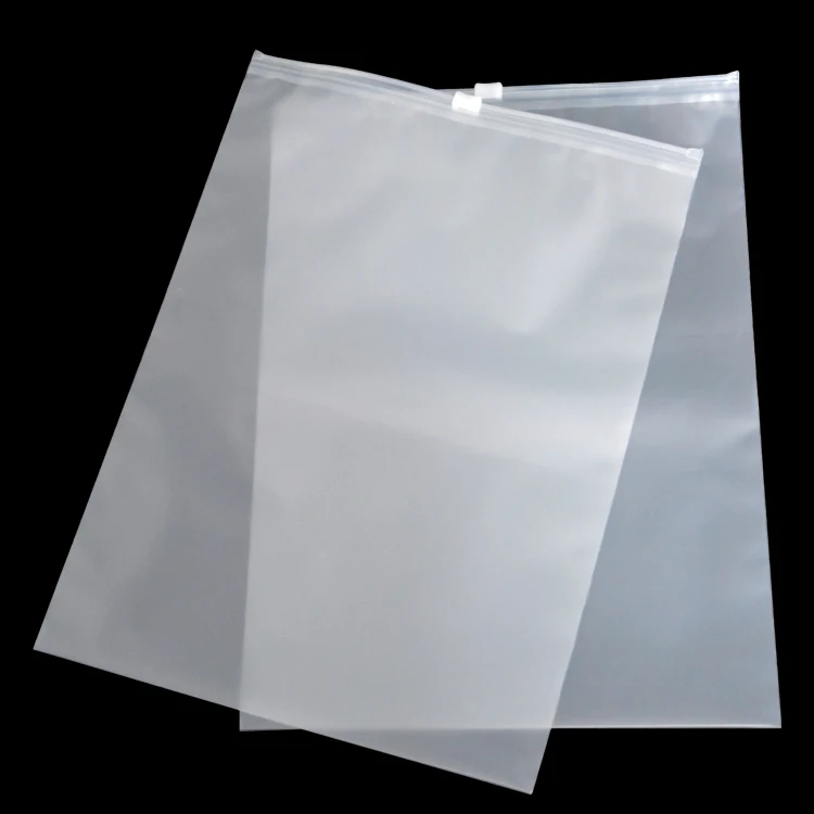 Transparent slider plastic a4 size zipper bags