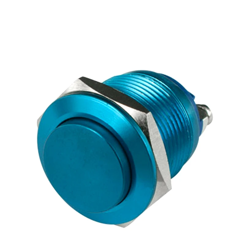 Stainless Steel Momentary Metal Push Button Switch With 19mm Diameter 5V 250 VAC