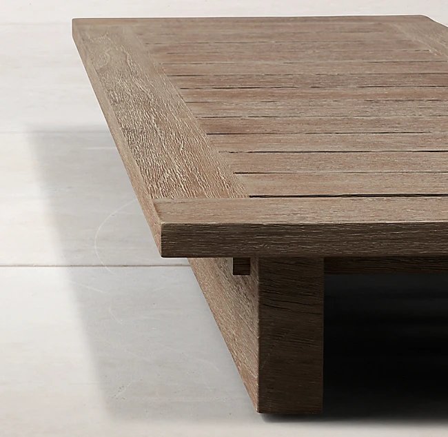 Weathered teak garden outdoor furniture wood side table