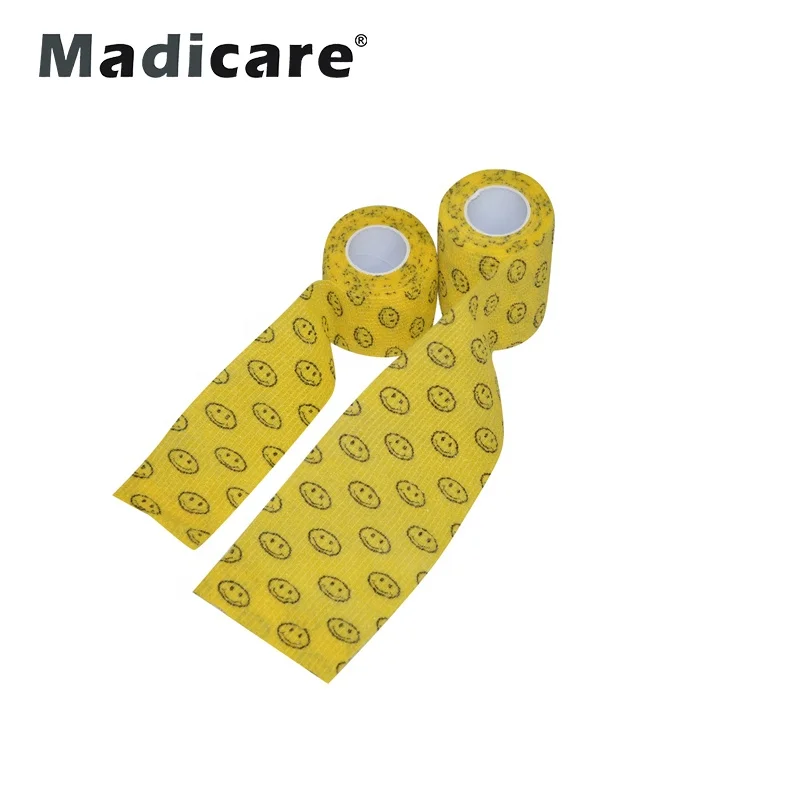 Approved coflex neon wound protecting hand tear cohesive wrap bandage