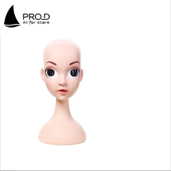 Baby store hat wig display big eye child size mannequin heads with long neck