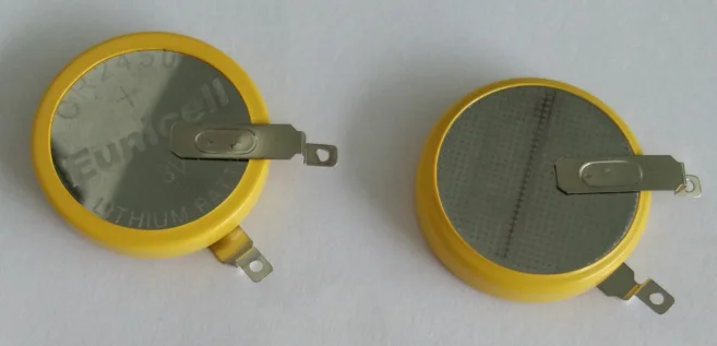 Cr2032 3v Lithium Soldering Battery CR2032 Button Battery With Tabs Pins