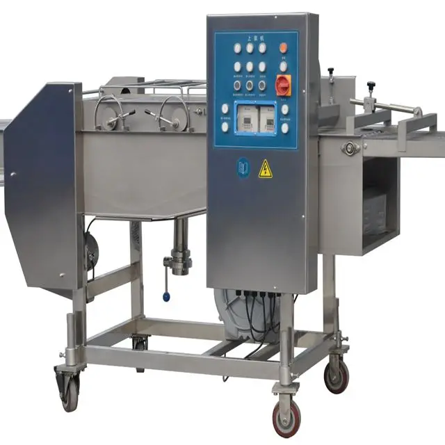 NJJ-600 Industrial commercial chicken nuggets and burger patty batter coating Battering Machine (Dipper)