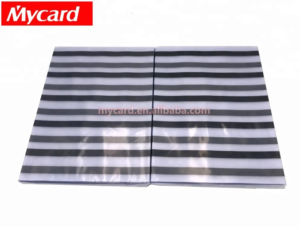 A4 PVC coated overlay ID card laminating film with Hico magnetic stripe