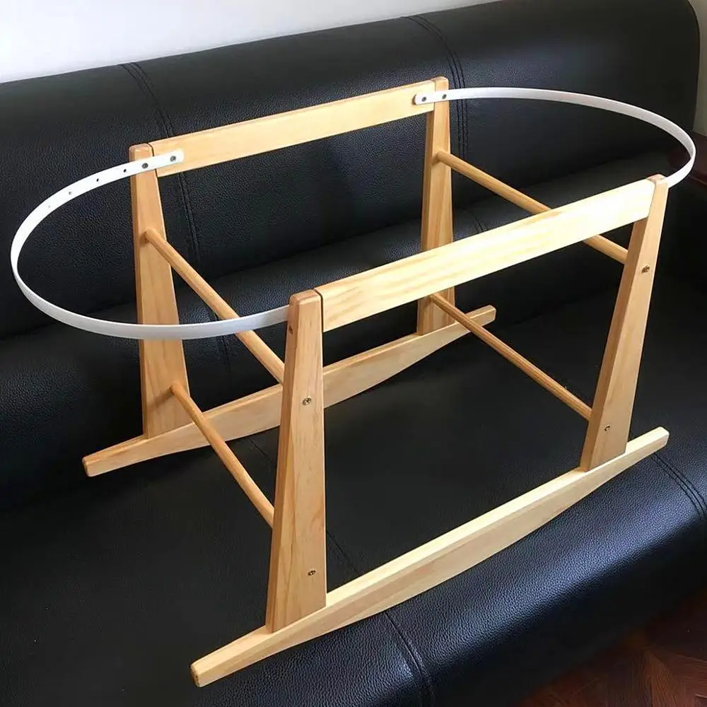 
baby wooden bassinet moses basket rocking stand 