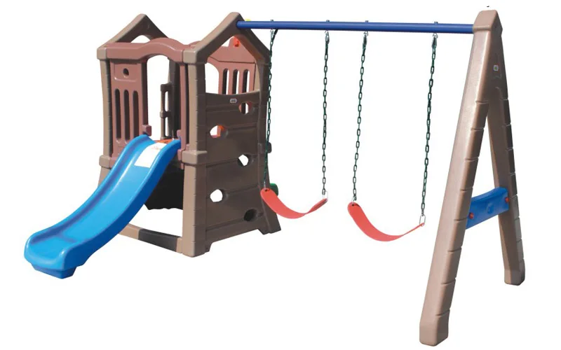 children plastic Indoor combination basketball hoop backyard swing slides set